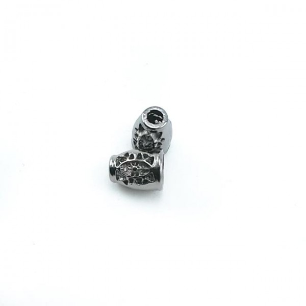 Cord End Hole Diameter 4 mm Metal Length 15 mm E 407