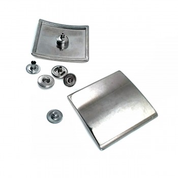 44mm Square Metal Snap Button B 166