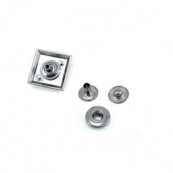 20 x 20 mm Square Shape Double Color Coat Snap Fasteners Button B 67