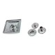 25 x 25 mm Square Snap Fasteners Button with Pyramid Design B 76