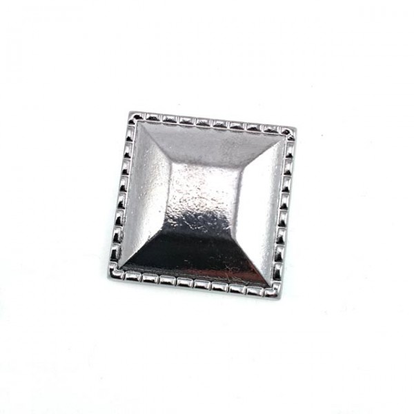25 x 25 mm Square Snap Fasteners Button with Pyramid Design B 76