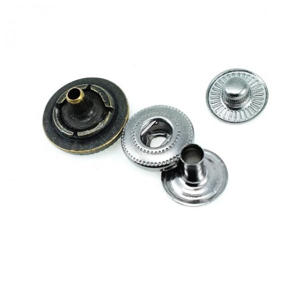 15 mm - 24 L Line Pattern Snap Fasteners Button Coat Snap E 1025