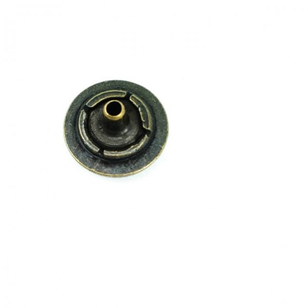 15 mm - 24 boy Çizgi Desenli Çıtçıt Düğme Mont Çıtçıtı E 1025