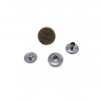 15 mm  24 L  Metal Snap fasteners Button E 1137