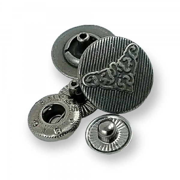 17 mm - 28 boy Metal Taç tasarımlı çıt çıt düğme E 1141