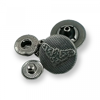 17 mm - 28 L Metal Crown Design Snap Fasteners Button E 1141