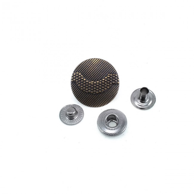 21 mm - 34 boy Metal nokta tasarımlı çıt çıt düğme E 1169 21 mm - 34 boy Metal nokta tasarımlı çıt çıt düğme E 1169