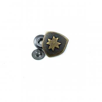 20 x 18 mm Shield Shape Snap Fasteners Button E 1256