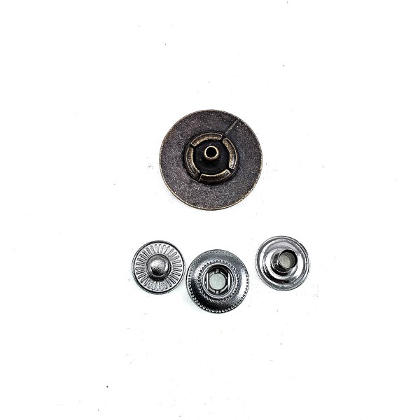 13 mm 22 L  Snap Fasteners Button Striped Design E 1351