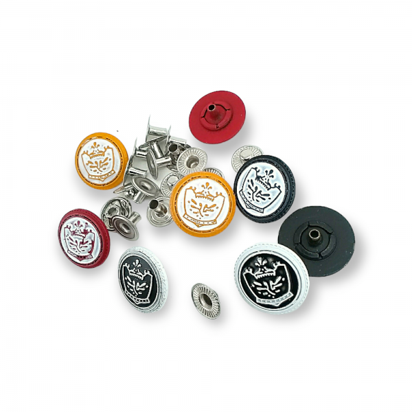 19 mm 30 boy Mineli Çıtçıt Düğme Taç Logolu E 1448