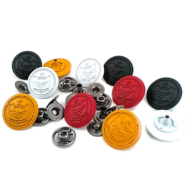 19 mm 30 L Enamel Snap Fasteners Cup Crown Logo E 1448