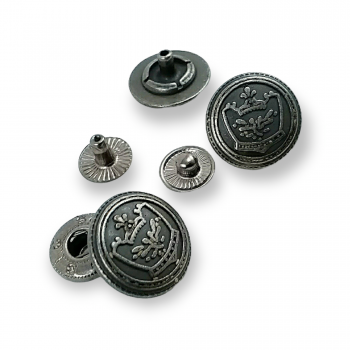 17 mm 27 boy Çıtçıt Düğme Taç Logolu E 1449