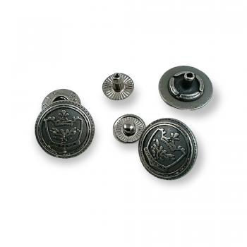 17 mm 27 L  Snap Fasteners Button Crown Logo E 1449