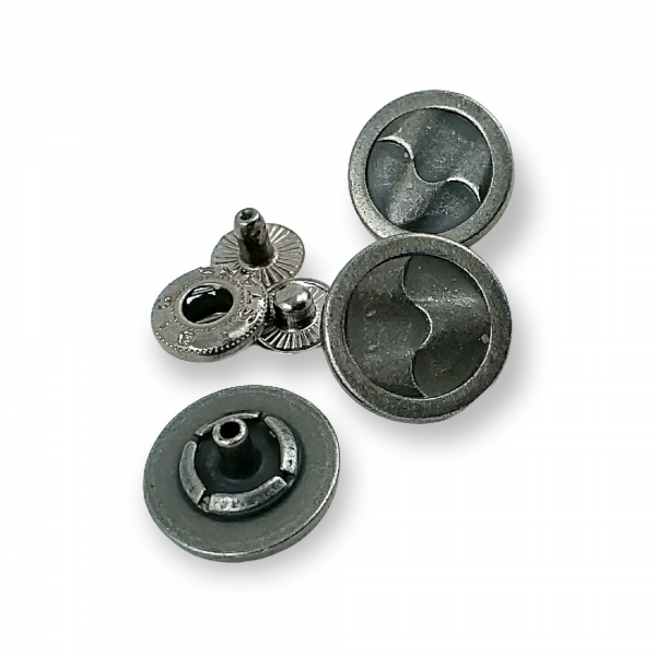 Stylish Patterned Snap Button in 17 mm - 27 L E 1457