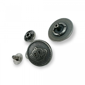 18 mm - 29 boy Taç Logolu Zamak Çıtçıt Düğme E 1466 V1