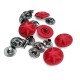 17 mm - 27 L Metal Star Design Snap Fasteners Button Matte Paint E 1482 MN