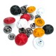 17 mm - 27 L Metal Star Design Snap Fasteners Button Matte Paint E 1482 MN