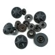 17 mm - 27 L Metal Star Design Snap Fasteners Button Matte Paint E 1482 MN