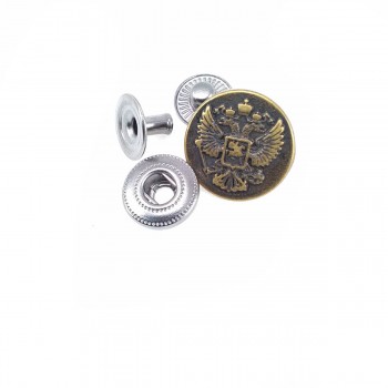 17 mm - 27 L Logo Patterned Snap Fasteners Button E 1492