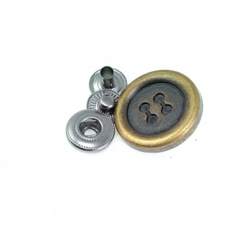 22 mm - 34 length Perforated Button Design Snap Button E 1504