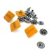 15 x 15 mm Snap Fasteners Multi Color Square Shape Patterned E 170 MC