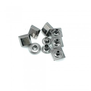 11 x 11 mm square shape metal snap button E 1709