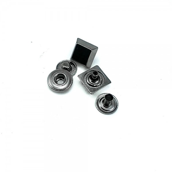 11 x 11 mm Kare şekil metal çıt çıt düğme E 1709