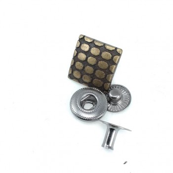 15 x 15 mm Snap Fasteners Button Dot Pattern E 171