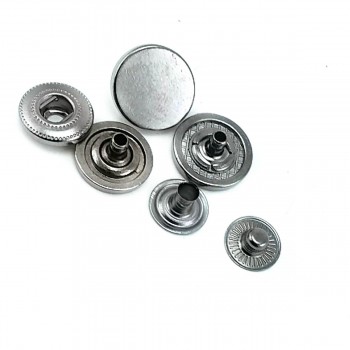 15 mm - 24 L Flat Coin Shape Snap Button E 1718