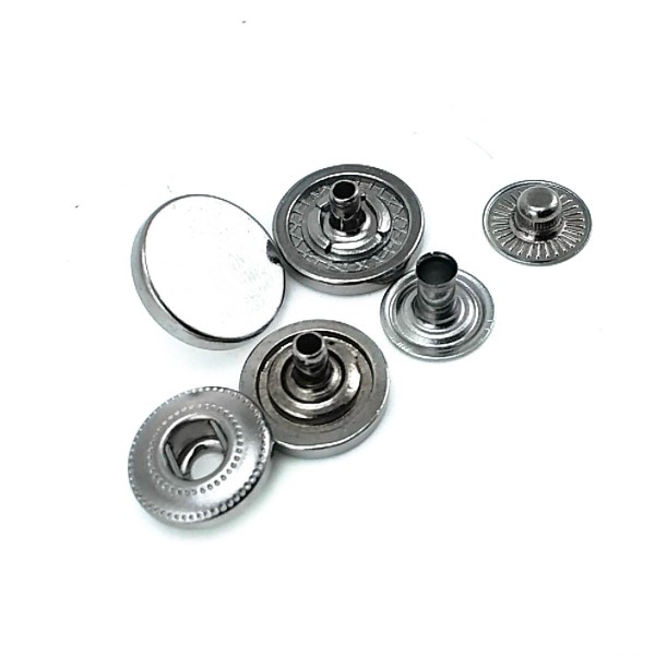 15 mm - 24 L Flat Coin Shape Snap Button E 1718