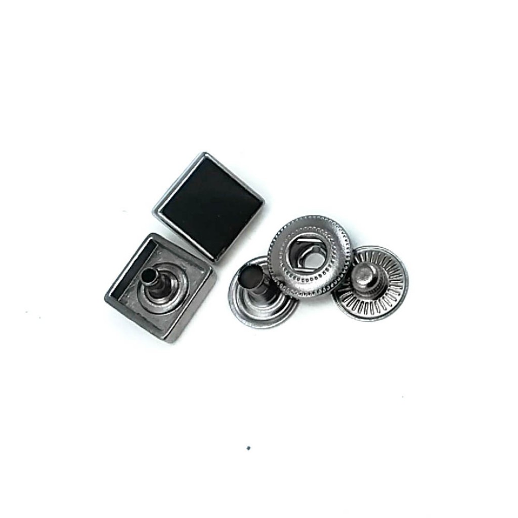 Square Snap Buttons 11 x 11 mm - Wholesale Studs Manufacturing and Sales