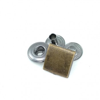 13 x 13 mm Coat Snap Fasteners  Square Snap Button E 182