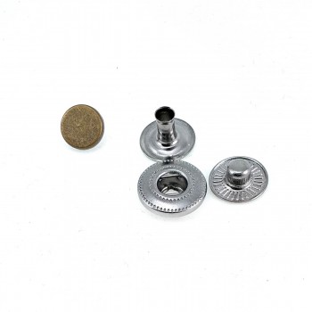 7 mm - 11 L Small Size Flat Coin Type Snap Fasteners Button E 1838