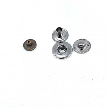 7 mm - 11 L Small Size Flat Coin Type Snap Fasteners Button E 1838