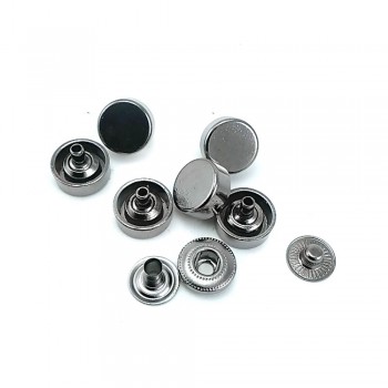 20 Sets Metal Snap Buttons Nickel Brass Sew On Snap Fasteners (10mm)