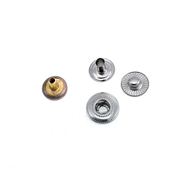 10 mm - 15 L  Flat Coin Shape Enameled Snap Fasteners Button E 1876