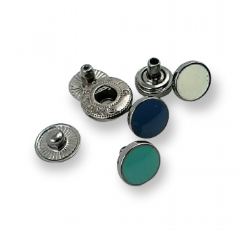 9 mm - 14 L Flat Enamel Snap Fasteners Button E 1877