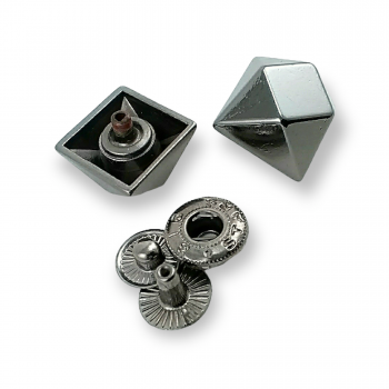 16 x 16 mm Square Shape Snap Fasteners Button E 1897