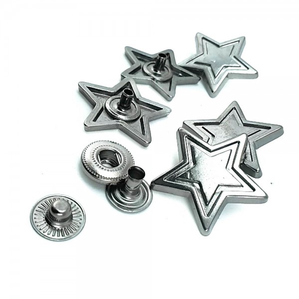 24 mm - 38 L  Star Shaped Snap Fasteners Button E 1903