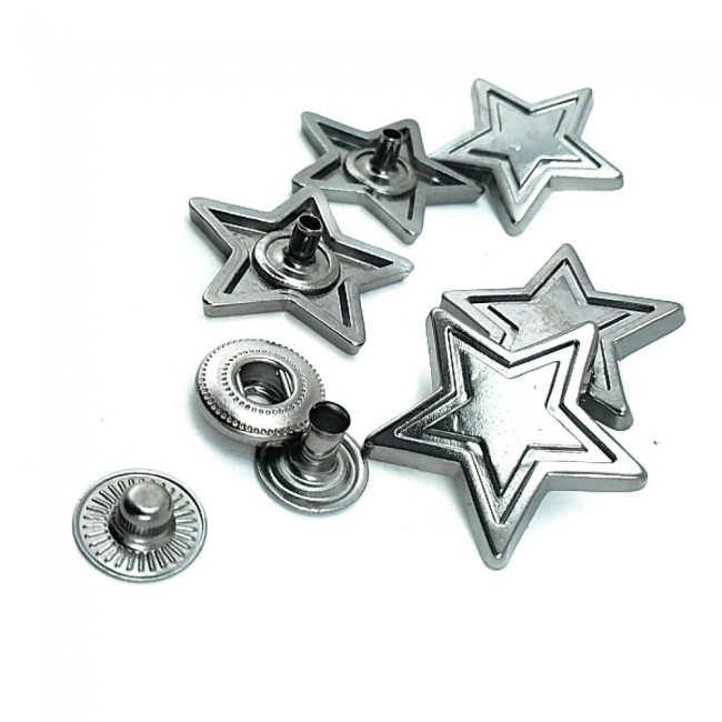 24 mm - 38 boy Yıldız Şekilli Çıtçıt düğme E 1903 24 mm - 38 boy Yıldız Şekilli Çıtçıt düğme E 1903