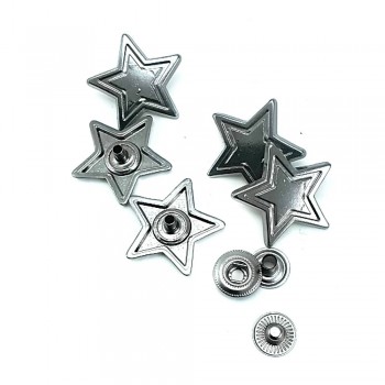 24 mm - 38 L  Star Shaped Snap Fasteners Button E 1903