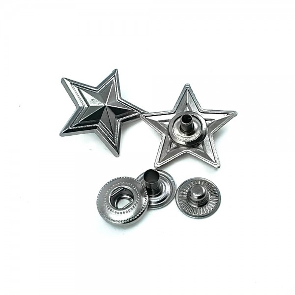 20 mm - 32 L Star Shaped Snap Fasteners Button E 1904