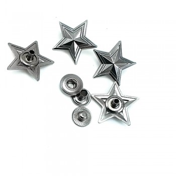 20 mm - 32 L Star Shaped Snap Fasteners Button E 1904