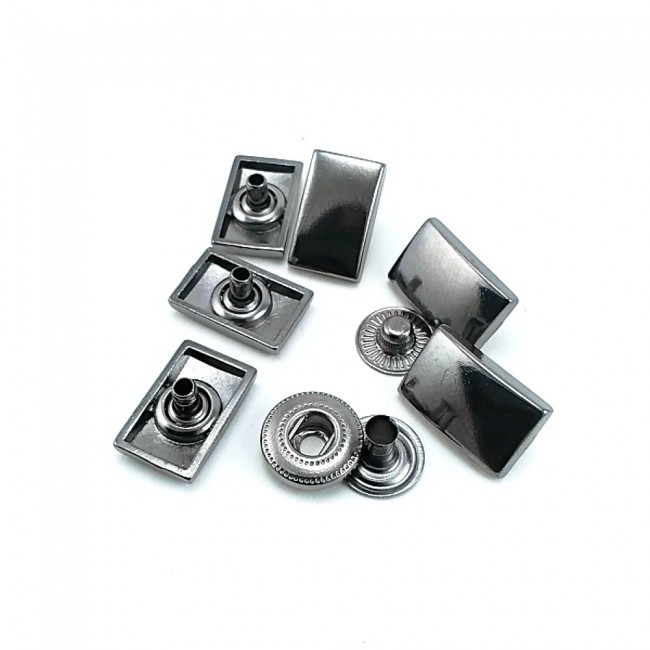 Metal çıtçıt düğme sade ve dikdörtgen şekil 17 x 10 mm E 1948 Metal çıtçıt düğme sade ve dikdörtgen şekil 17 x 10 mm E 1948