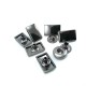 17 x 10 mm Snap Fasteners Button Rectangle Shape E 1948