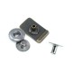 23 x 13 mm Metal Snap Fasteners Button Rectangle Design E 198