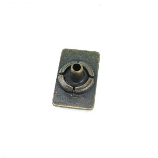 17 x 8 mm Zamak Çıtçıt Düğme Dikdörtgen Şekil E 220