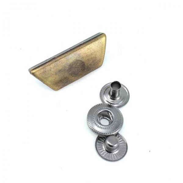 30 x 12 mm Rectangle Coat and Jacket Snap Fasteners Button E 227