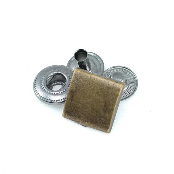 17 x 17 mm Snap Fasteners Button Square Design E 232