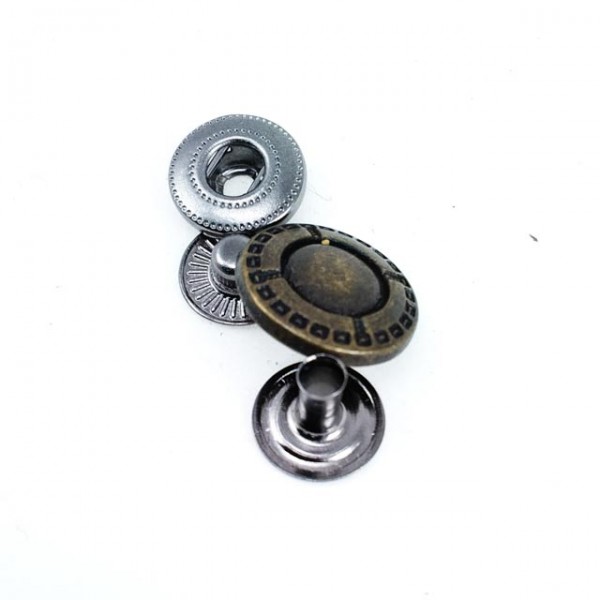 Metal snap button classic style diameter 15 mm E 279